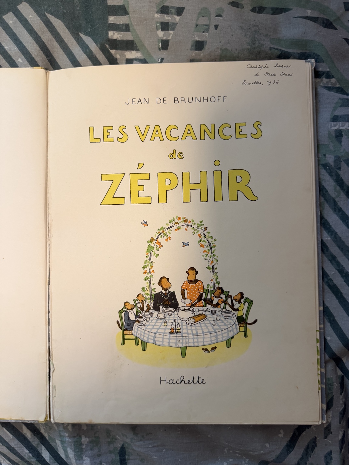 Title page with 1936 family inscription