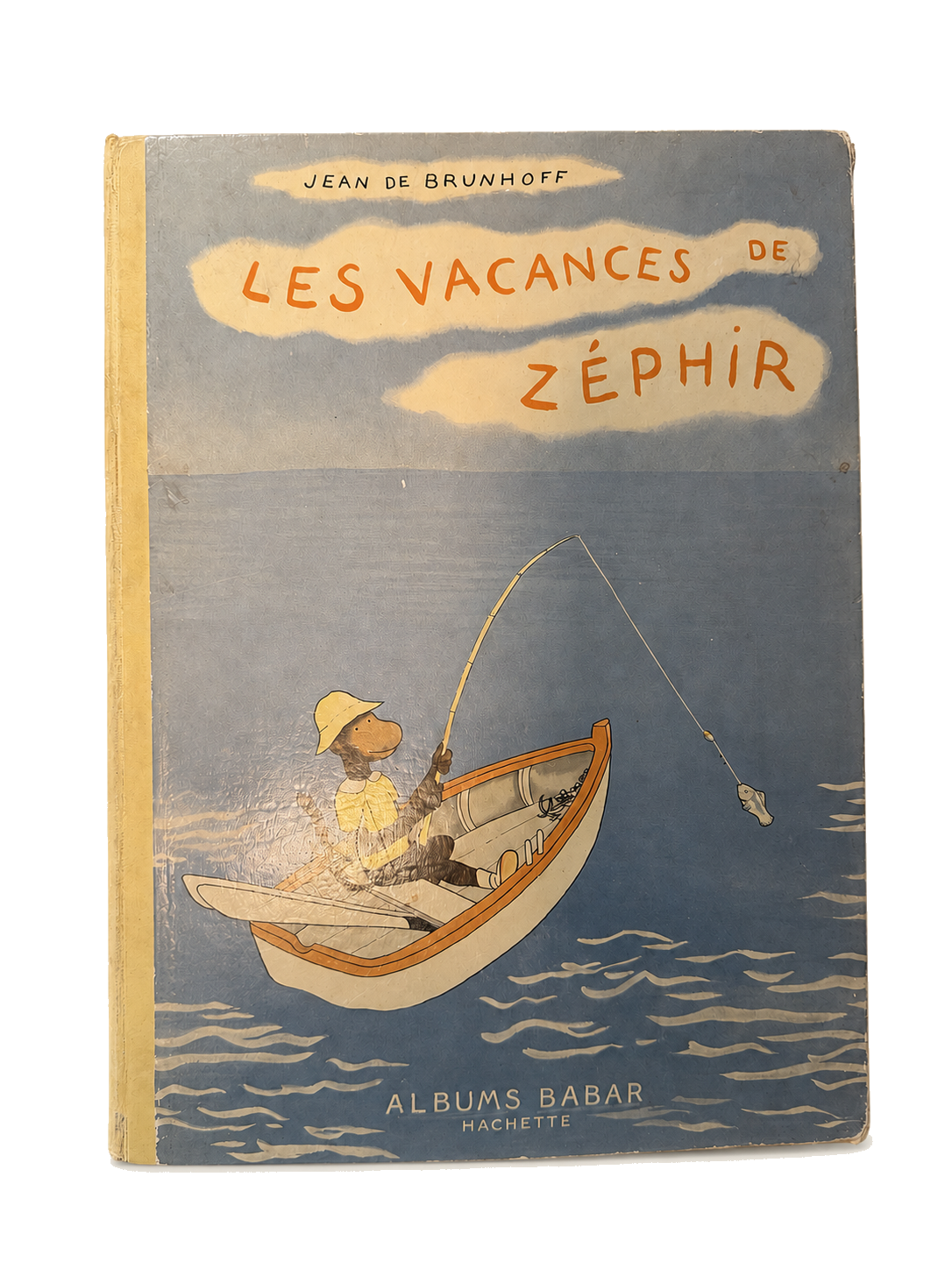 Illustrated binding of Jean de Brunhoff's Les Vacances de Zéphir, Hachette, 1936